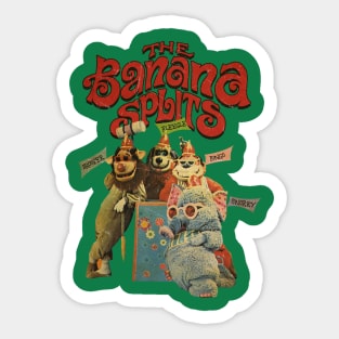 VINTAGE THE BANANA SPLITS TEAM Sticker